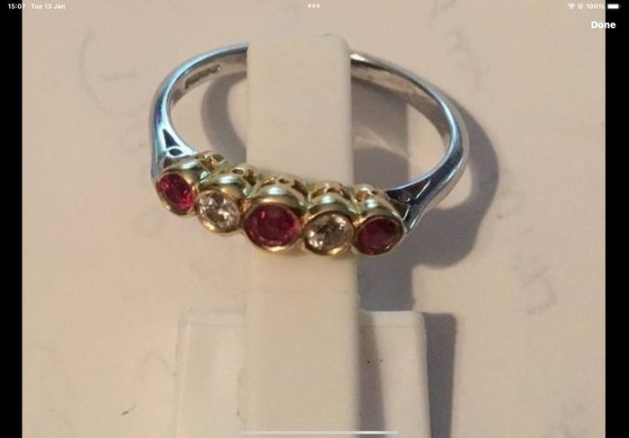 New 18ct White & Yellow Gold Ruby & Diamond Ring