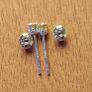 Natural Fancy Intense Yellow Diamond 0.12ct GWLAB Certified S925 Rhodium-Plated Earrings. Image 4