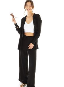 BNWT Board Angels ladies Black set shirt and loose fit pants size UK20 EU48 Postage included