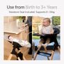 Mash High Chair Bundle by Baby Elegance | Includes Newborn Seat (0-6 Months), Toddler Seat (6+ Months) & Black Cushion | Adjustable Black High Chair for Babies & Toddlers Image 2