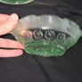 Collection of Art Deco Green Glass Scalloped Edge Bowls Image 7