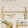 Shelves Tempered Glass Transparent Metallic Gold Image 3
