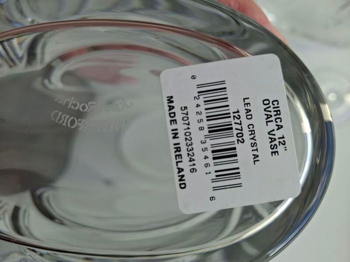 John Rocha Waterford Crystal 12" Circa Oval Vase