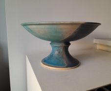 Mary Gleeson Pottery Compote Bowl with original label