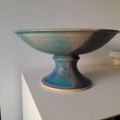 Mary Gleeson Pottery Compote Bowl with original label