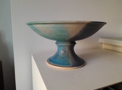 Mary Gleeson Pottery Compote Bowl with original label