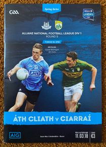 2018 Dublin v Kerry - GAA Allianz Football League Programme