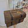 Small Antique Tin steamer trunk Image 9