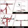 Folding Plate Lifter XXL for Plasterboard 140-350 cm Working Height Adjustable Max 290 cm Load Arm Width and 68 kg Load Capacity Image 4