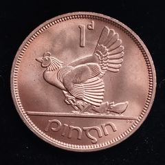 Ireland - 1968 - 1 Penny - Hen with Chicks - KM.11 - [270]