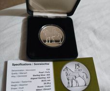 Ireland 15 Euro Silver Proof Coin. 2010. Irish Hunter Horse