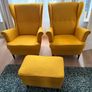 Arm/Wing chair yellow set Image 2