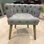 Grey Button-Tufted Accent Chair Image 2