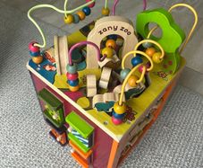 Zany Zoo Wooden Activity Cube