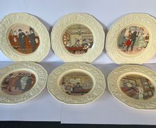Guinness crown ducal round plate complete set of 6.