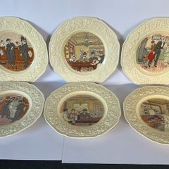 Guinness crown ducal round plate complete set of 6.