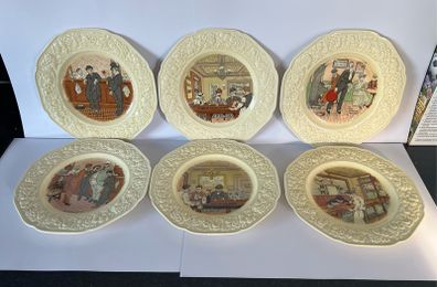 Guinness crown ducal round plate complete set of 6.