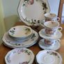 Set 20 pcs  by Churchill England, featuring a charming fruit and blossom design with a classic green rim. Beautifully made English pottery with lovely detail and quality. Image 6