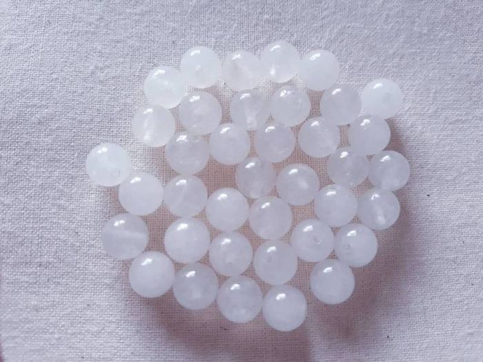 Beads Nephrite White