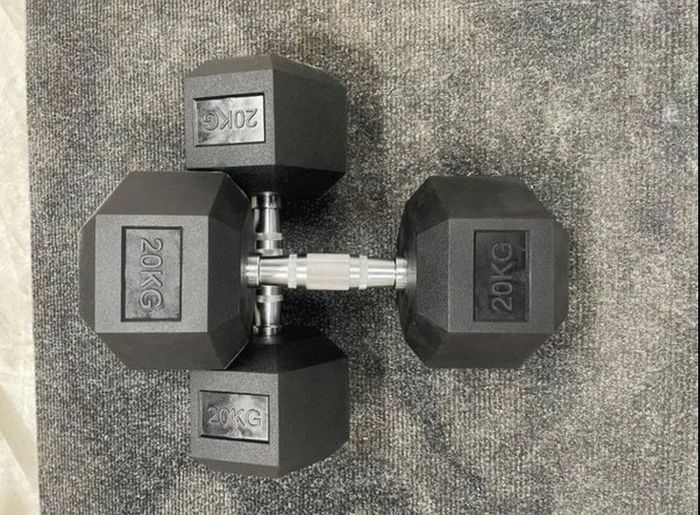 Brand New Hex Rubber Dumbbells