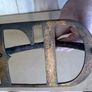 Large Irish blacksmith made branding iron with brass letters LD Image 2