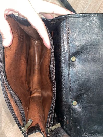 Leather women's square bag