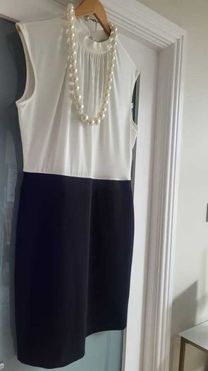 H&M monchrome block dress Sz L (Fit 12-14UK) - Bnwot Rrp 24.99