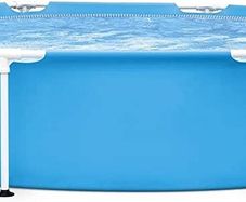 Swimming Pool Metal Frame, 244 X 51 Cm, Blue (FREE SHIPPING)