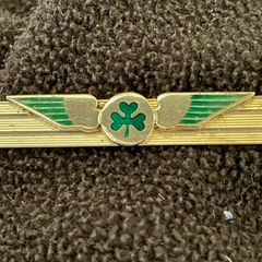 A Piece of Aer Lingus History, Vintage Winged Shamrock Tie Clip