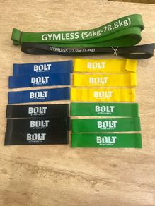 Bolt Resistance Bands. plus 2 Gymless bands