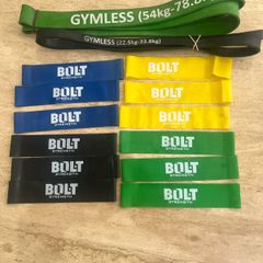 Bolt Resistance Bands. plus 2 Gymless bands