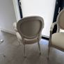 6 x white Louis XVI style accent arm dining chair Image 3