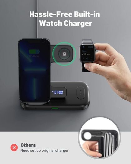Qi-Certified 3 In 1 Fast Wireless Charger