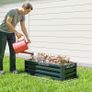 Set of Two 110 x 65cm Steel Planter Boxes Green Image 3