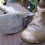Womens forest Green genuine leather boots Image 3