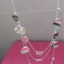 Beautiful  3 layer necklace silver metal zinc alloys Image 4