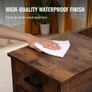 Farmhouse End Table, Night Stand with USB Ports and Outlets, 3 Tiers End Table Side Table with Storage Cabinet and 1 Drawer Image 5