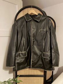 Heavy Distressed Faux Leather Jacket