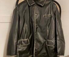 Heavy Distressed Faux Leather Jacket