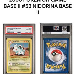 Pokemon TCG 2000 Nidorina Base Set II PSA 10 Gem Mint