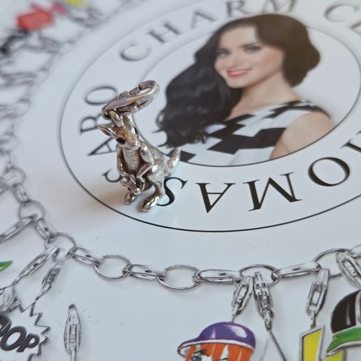 Thomas Sabo Kangaroo charm sterling silver with a baby in it's pouch
