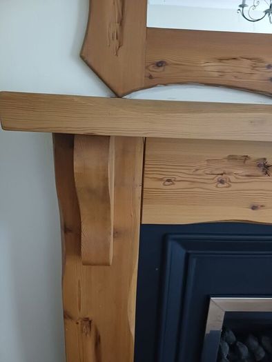 Beautifly Cafted Solid  Oak Fireplace With Matching Mirror