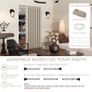 Temporary Door Curtain & Room Divider with Rod Linen Look, Folding Accordion Door Cover, with Magnetic Closures,W 60" x L77",Temporary Door Image 2