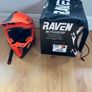 Raven Airborne Mx Helmets Black Size Small, Black/Orange Size Medium. Image 2