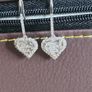 NEW - Love heart silver hook earrings & pandant match set Image 3