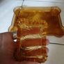vintage Amber glass dressing table tray and trinket dish Image 5