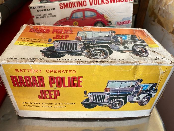 Jeep Radar Police  Tin Toy battery Operated by TN