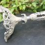 Vintage Art Nouveau Ornate Pierced Filigree Flower Vase Antique Silver Tone H-11" Image 8