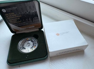Silver Proof Coin- 100 Years since the establishment of the Irish Defence Forces In original box and cert