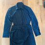 Navy Pinstripe Shirt & Skirt Co-Ord Set Image 3